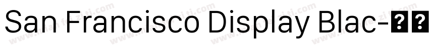 San Francisco Display Blac字体转换